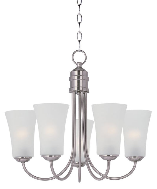Logan 20" 5 Light Single-Tier Chandelier in Satin Nickel