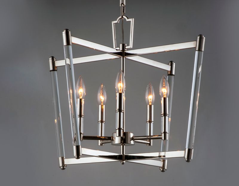 Lucent 23.25' 5 Light Chandelier in Polished Nickel