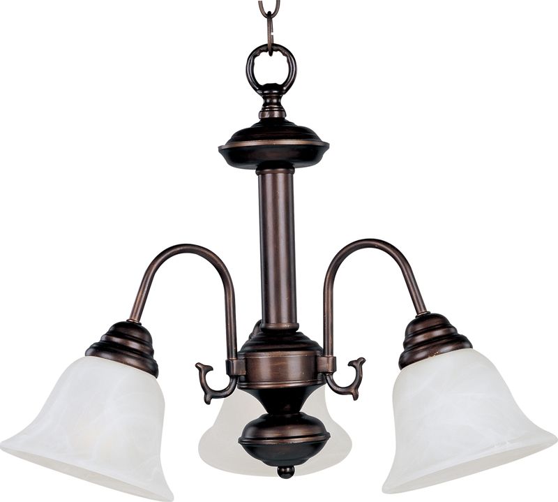 Malaga 20' 3 Light Down Light Chandelier in Oil Rubbed Bronze