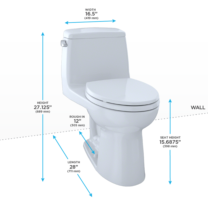 Eco UltraMax Elongated One-Piece Toilet in Bone