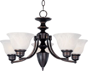Malaga 25' 5 Light Single-Tier Chandelier in Oil Rubbed Bronze