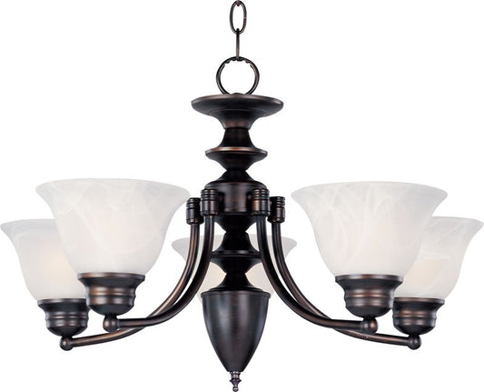 Malaga 25" 5 Light Single-Tier Chandelier in Oil Rubbed Bronze