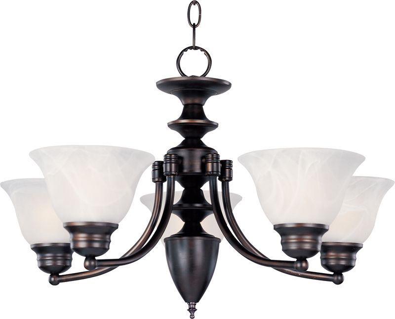 Malaga 25' 5 Light Single-Tier Chandelier in Oil Rubbed Bronze