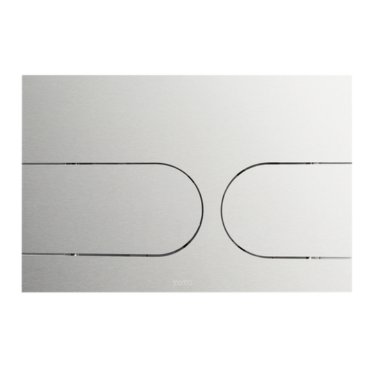 Round Dual-Flush Push Button Plate in Stainless Steel