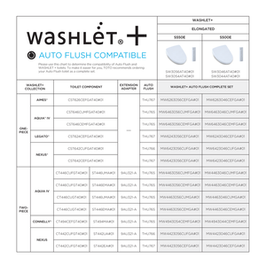 Washlet+ S500e Elongated Electronic Contemporary Bidet Seat with Auto Flush in Cotton White