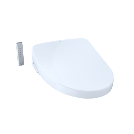 Washlet+ S500e Elongated Electronic Contemporary Bidet Seat with Auto Flush in Cotton White