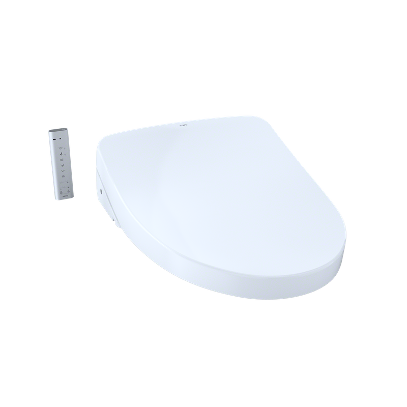Washlet+ S500e Elongated Electronic Contemporary Bidet Seat with Auto Flush in Cotton White