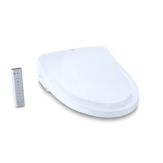 Washlet+ S550e Elongated Electronic Classic Bidet Seat with Auto Flush in Cotton White