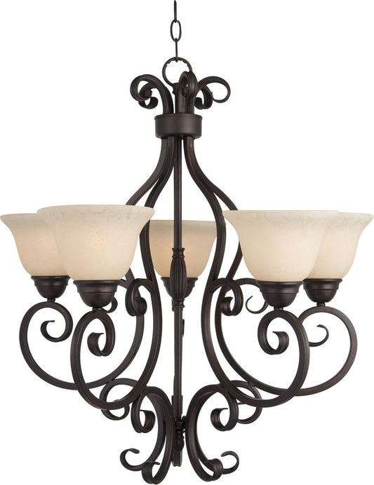 Manor 25.5" 5 Light Single-Tier Chandelier in Oil Rubbed Bronze