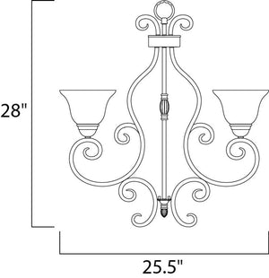 Manor 25.5' 5 Light Single-Tier Chandelier in Oil Rubbed Bronze