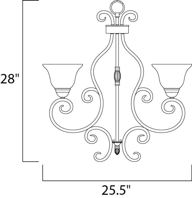 Manor 25.5' 5 Light Single-Tier Chandelier in Oil Rubbed Bronze