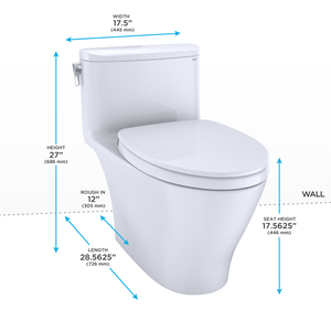 Nexus Elongated 1.28 gpf One-Piece Toilet in Colonial White