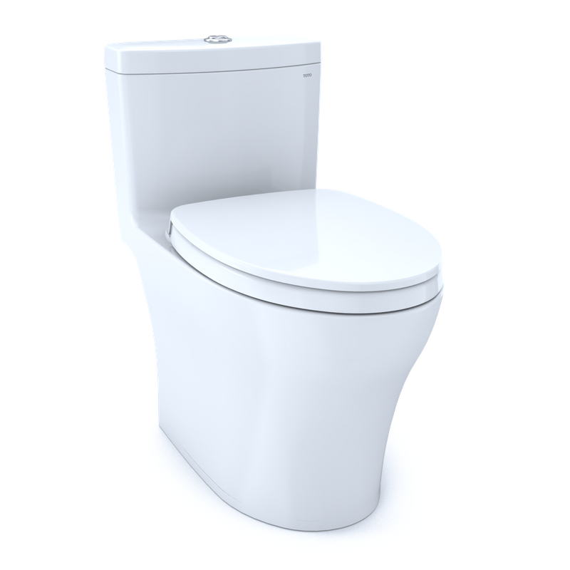 Aquia IV Elongated 1.28 gpf & 0.8 gpf One-Piece Toilet in Cotton White