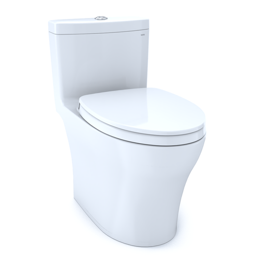 Aquia IV Elongated 1.28 gpf & 0.8 gpf One-Piece Toilet in Cotton White