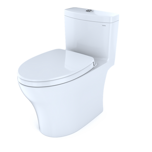 Aquia IV Elongated 1.28 gpf & 0.8 gpf One-Piece Toilet in Cotton White