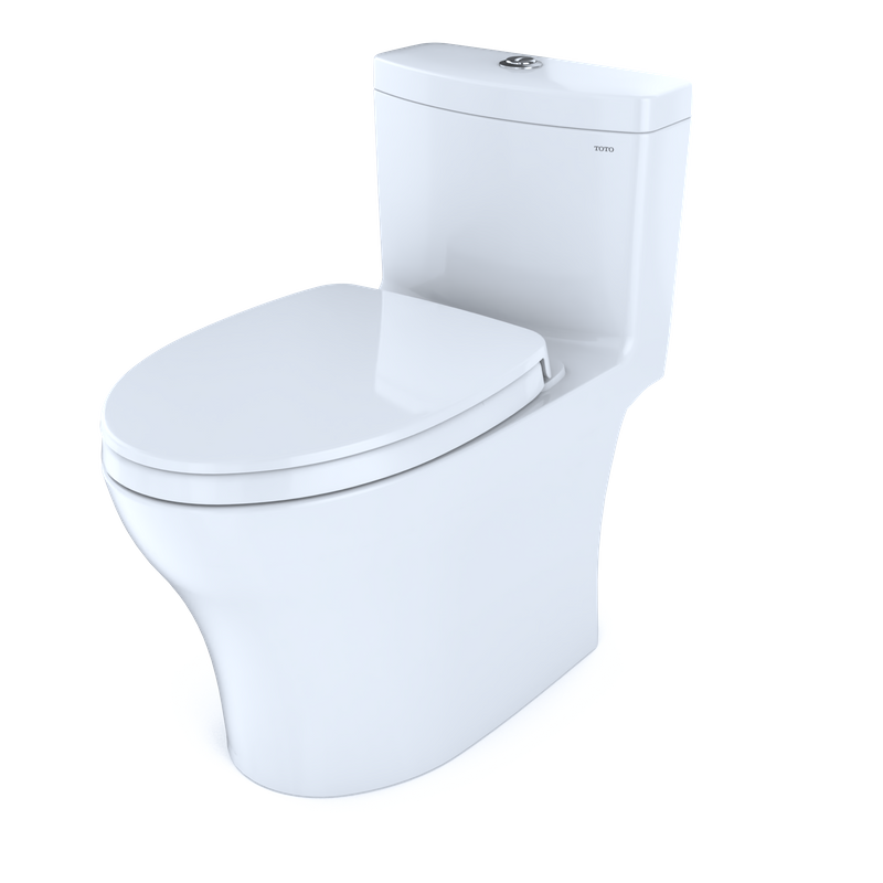 Aquia IV Elongated 1.28 gpf & 0.8 gpf One-Piece Toilet in Cotton White