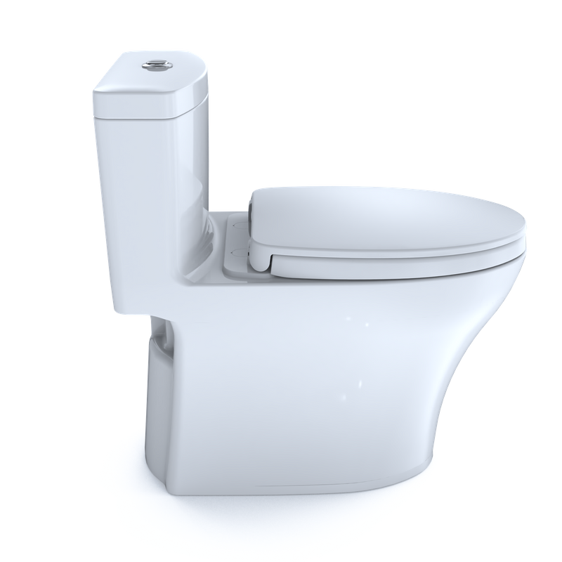 Aquia IV Elongated 1.28 gpf & 0.8 gpf One-Piece Toilet in Cotton White
