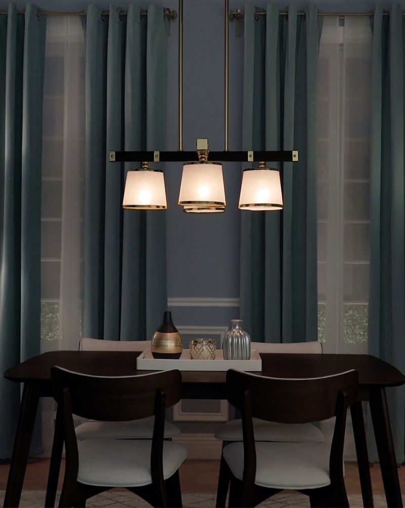 Maritime 29.25' 4 Light Single-Tier Chandelier in Antique Pecan and Satin Brass