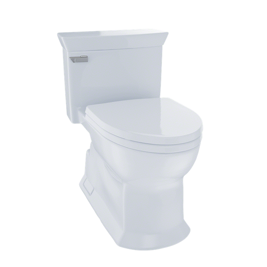 Eco Soiree Elongated One-Piece Toilet in Cotton White