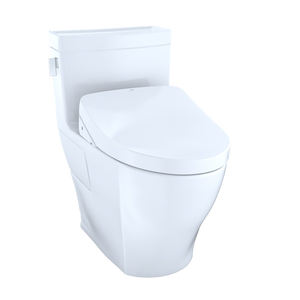 Legato Elongated One-Piece Toilet with Washlet+ S500e Auto Flush in Cotton White