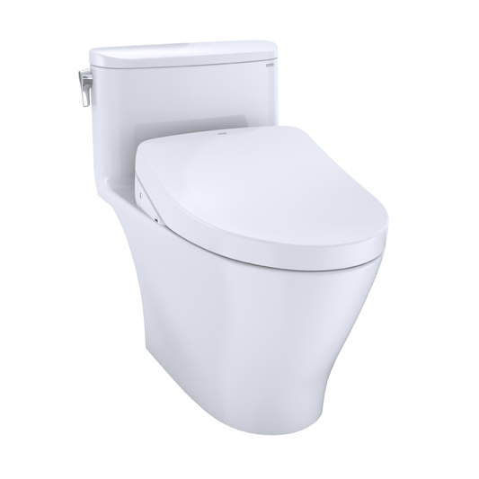 Nexus Elongated 1.28 gpf One-Piece Toilet with Washlet+ S550e Auto Flush in Cotton White