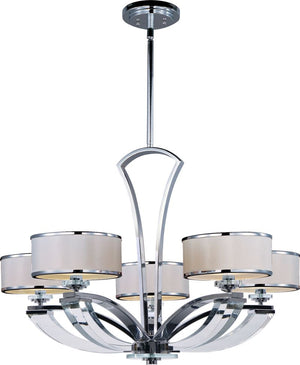 Metro 34' 5 Light Single-Tier Chandelier in Polished Chrome