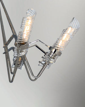 Milano 37.75' 8 Light Single-Tier Chandelier in Polished Nickel