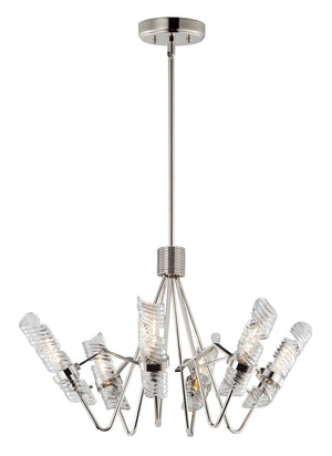 Milano 31.25' 6 Light Single-Tier Chandelier in Polished Nickel