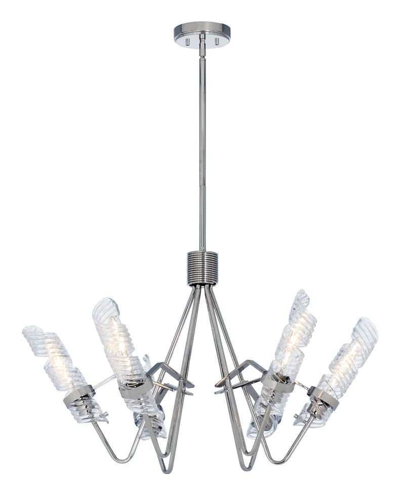 Milano 31.25' 6 Light Single-Tier Chandelier in Polished Nickel