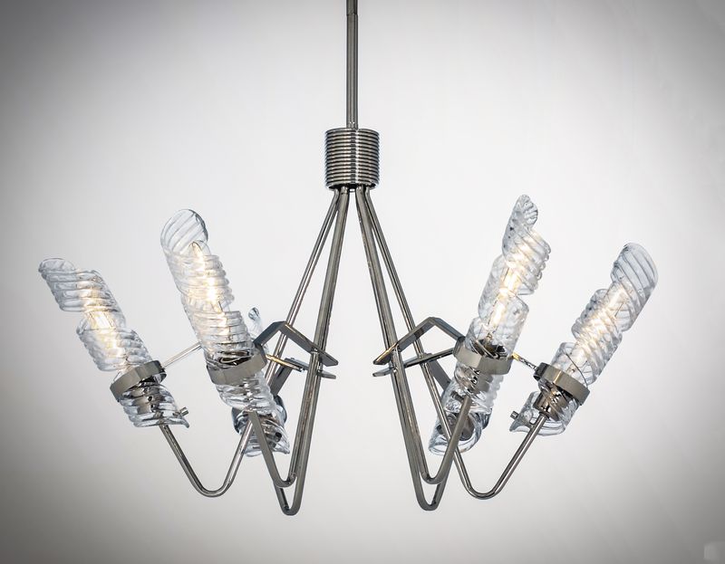 Milano 31.25' 6 Light Single-Tier Chandelier in Polished Nickel