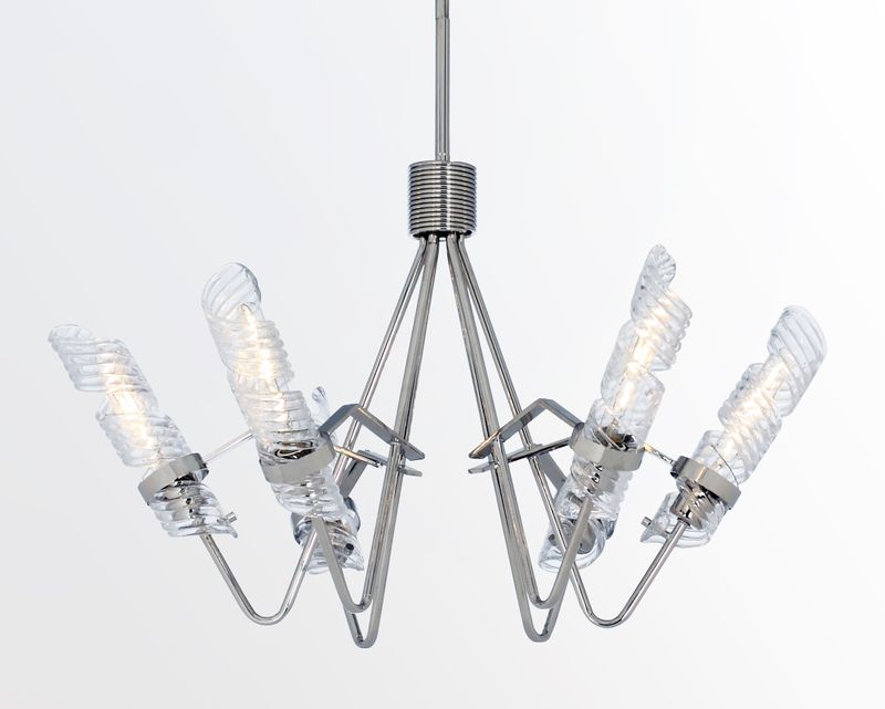 Milano 31.25' 6 Light Single-Tier Chandelier in Polished Nickel