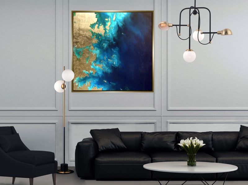 Mingle 21' 4 Light Chandelier in Bronze and Satin Brass