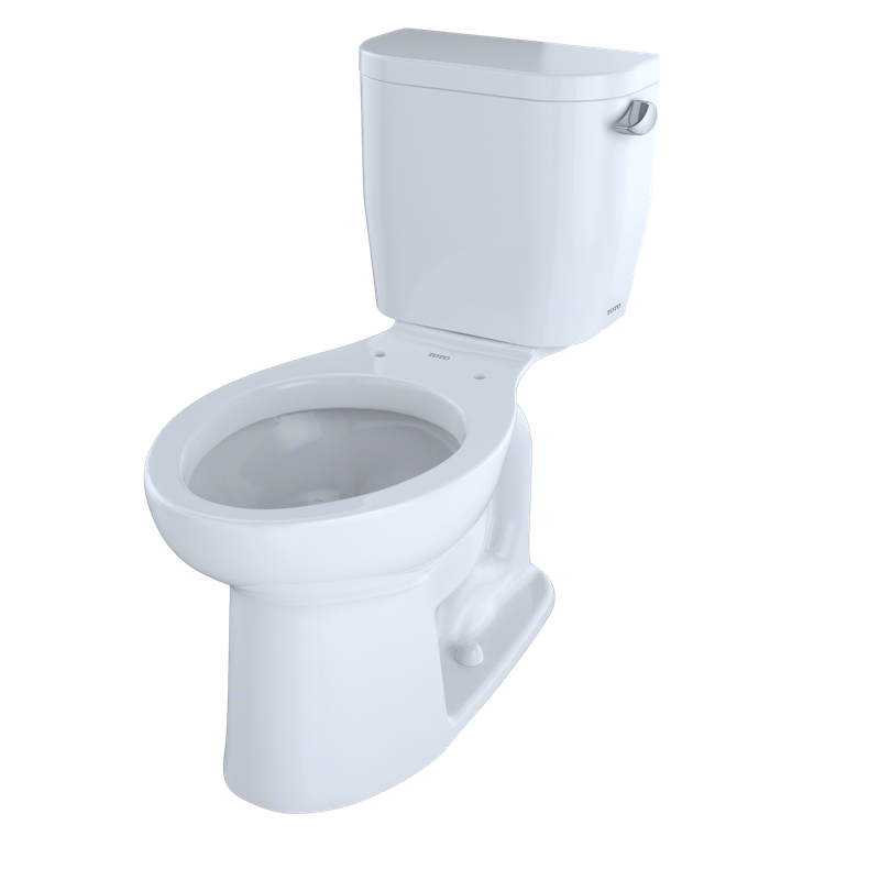 Entrada Elongated 1.28 gpf Right Hand Lever Two-Piece Toilet in Cotton White