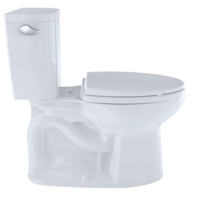 Entrada Elongated 1.28 gpf Right Hand Lever Two-Piece Toilet in Cotton White