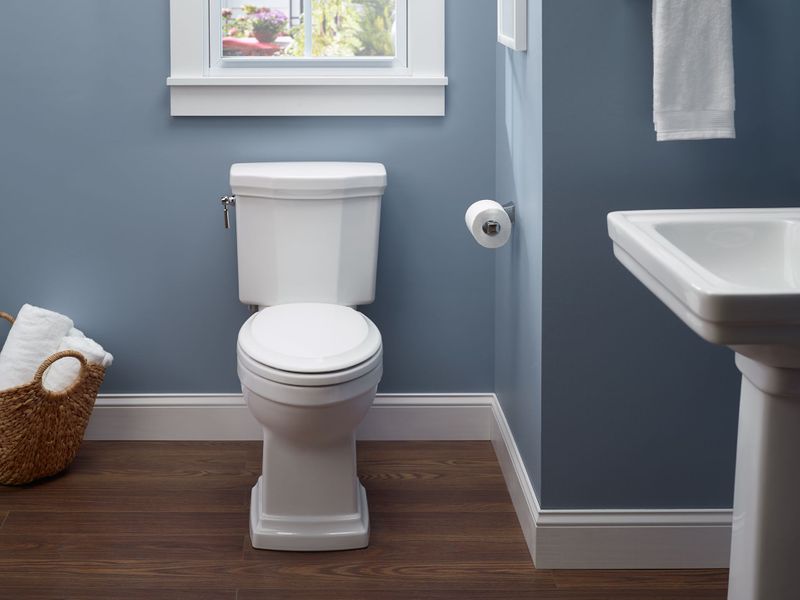 Promenade II Elongated 1.28 gpf Two-Piece Toilet in Cotton White