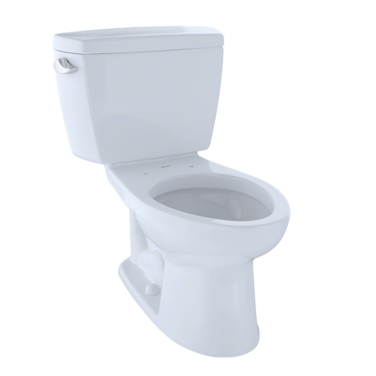 Eco Drake Elongated 1.28 gpf Two-Piece Toilet in Cotton White - ADA Compliant
