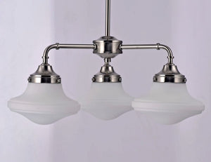 New School 21.5' 3 Light Mini-Chandelier in Satin Nickel