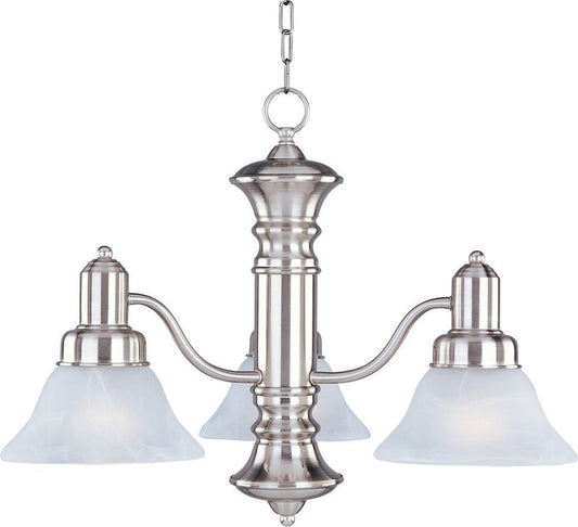 Newburg 22.5" 3 Light Down Light Chandelier in Satin Nickel