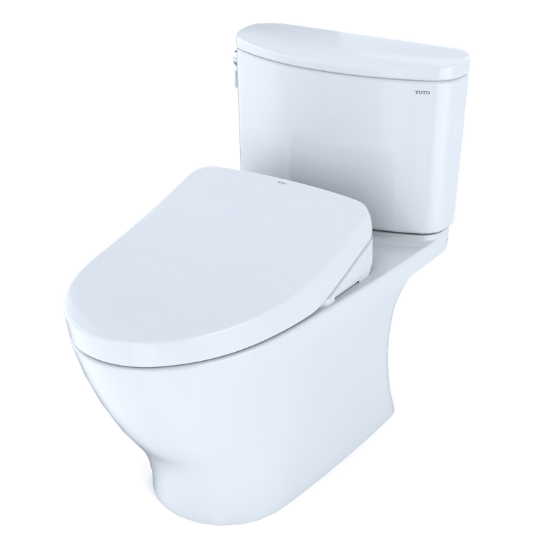 Nexus Elongated 1 gpf Two-Piece Toilet with Washlet+ S500e in Cotton White