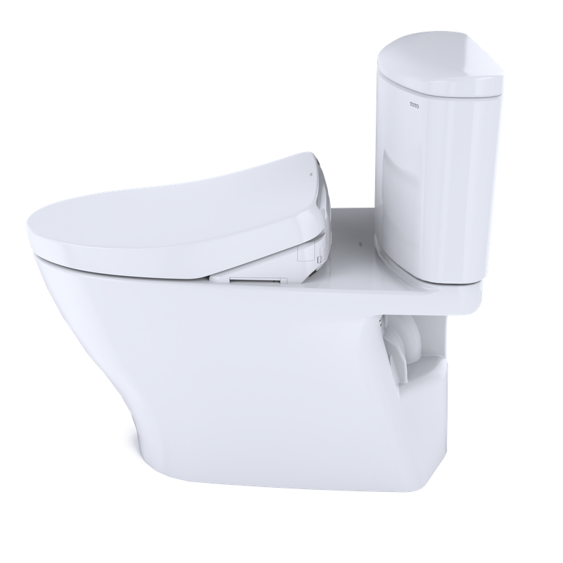 Nexus Elongated 1.28 gpf Two-Piece Toilet with Washlet+ S550e in Cotton White