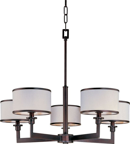 Nexus 27.75" 5 Light Single-Tier Chandelier in Oil Rubbed Bronze