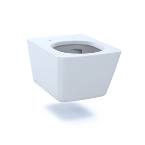 SP Square 0.9 gpf & 1.28 gpf Dual-Flush Wall-Hung Toilet in Cotton White