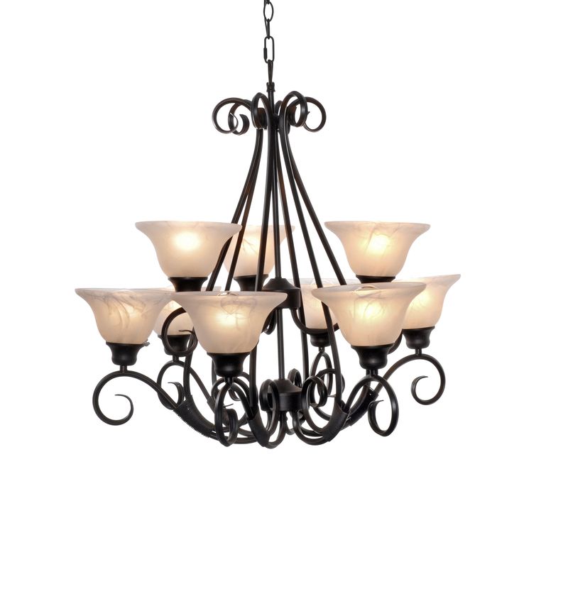 Pacific 30.5' 9 Light Multi-Tier Chandelier in Kentucky Bronze