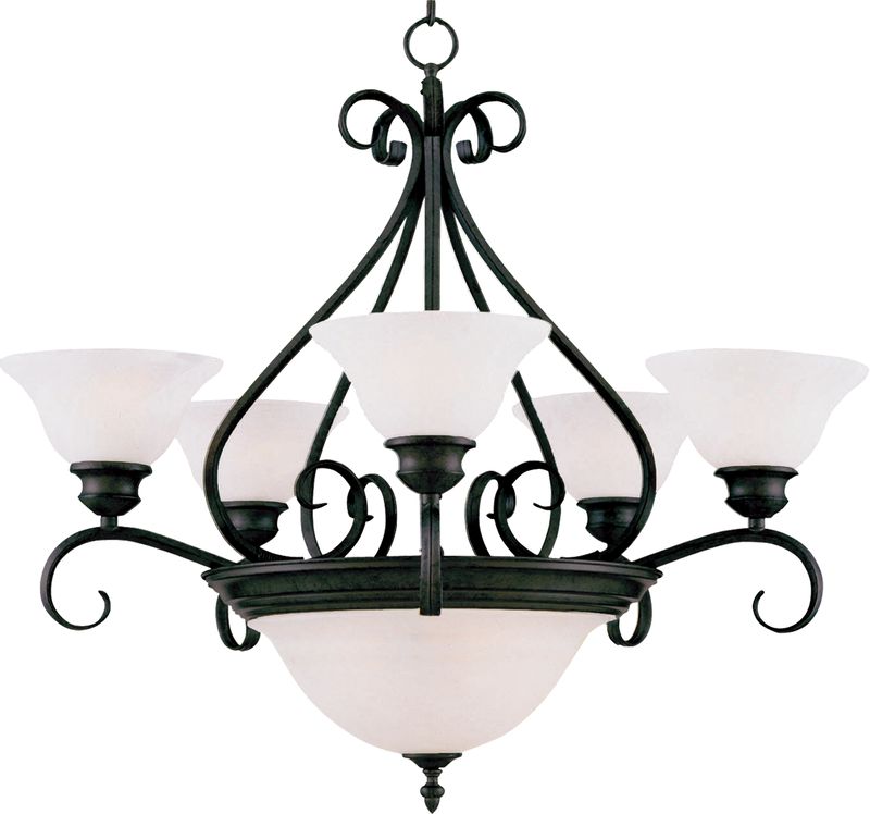 Pacific 27' 7 Light Multi-Tier Chandelier in Kentucky Bronze