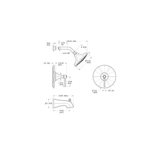 Arterra Tub & Shower Valve in Brushed Nickel