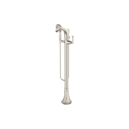 Rhen Single-Handle Freestanding Roman Bathtub Faucet in Brushed Nickel