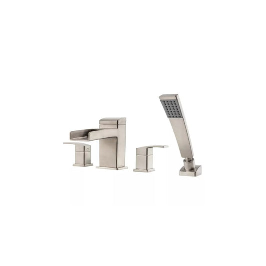 Kenzo Two-Handle Roman Bathtub Hand Shower in Brushed Nickel
