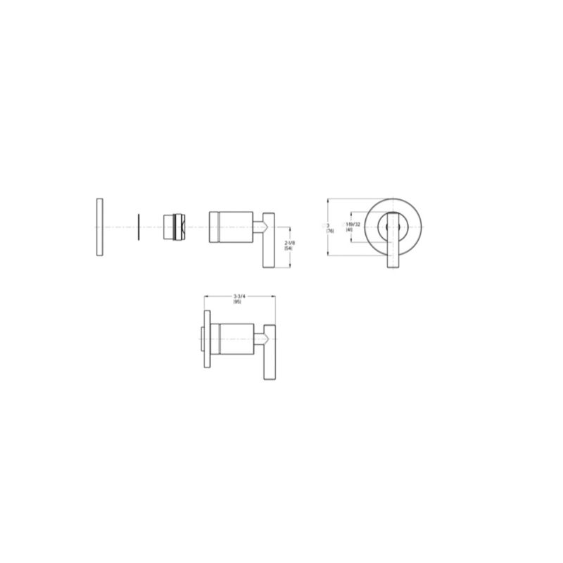 Contempra Diverter Trim in Polished Chrome