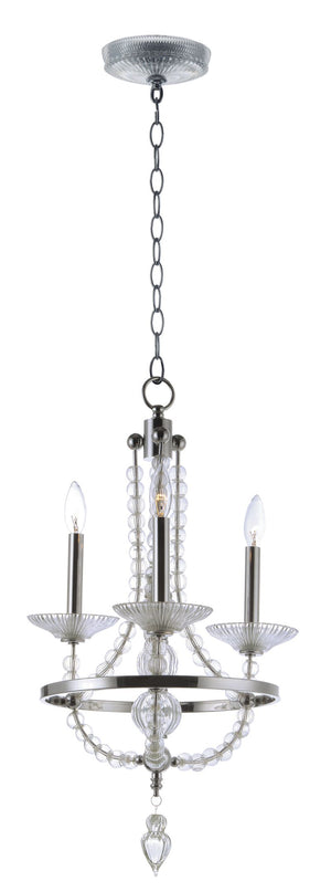 Paris 12.5' 3 Light Single-Tier Chandelier in Polished Nickel