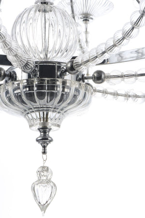 Paris 20.5' 5 Light Single-Tier Chandelier in Polished Nickel